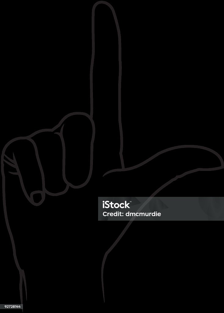 Sign 4 L Sign Language L Stock Illustration - Download Image Now - Alphabet ...