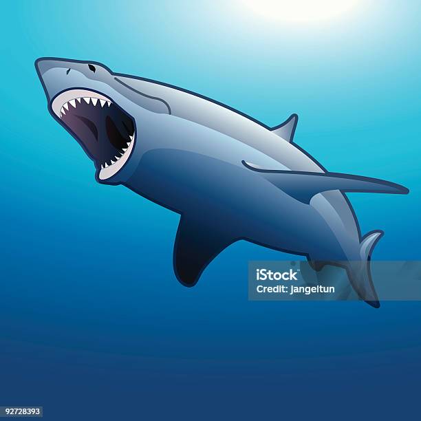 Акула — стоковая векторная графика и другие изображения на тему Акула - Акула, Опасность, Агрессия