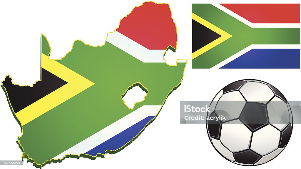 サッカー南アフリカ - アイコンセットのロイヤリティフリーベクトルアート
