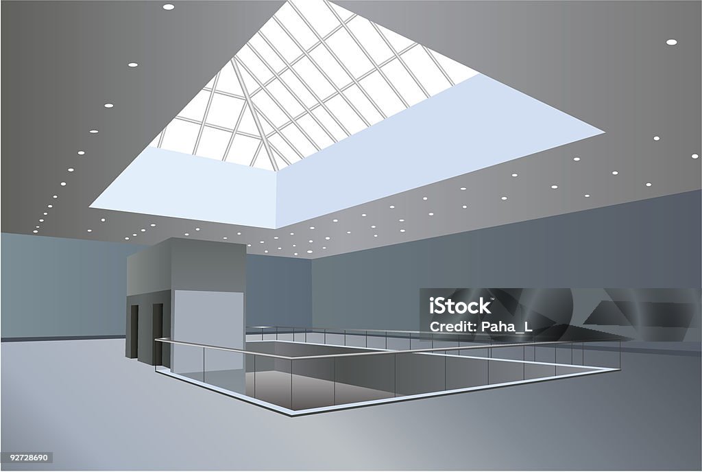 Il business center interno vettore - arte vettoriale royalty-free di Ascensore