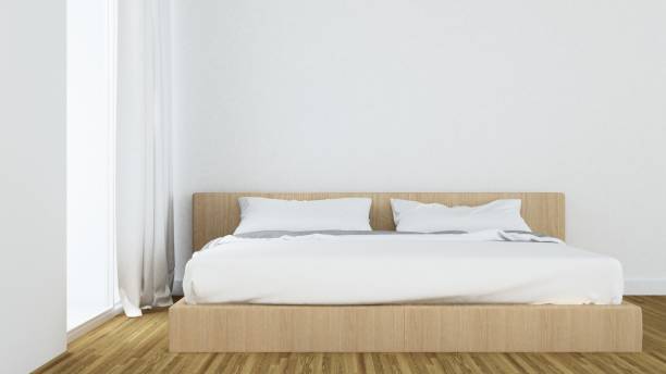 istock Bedroom Interior Japanese minimal style -3D rendering decoration 927287466