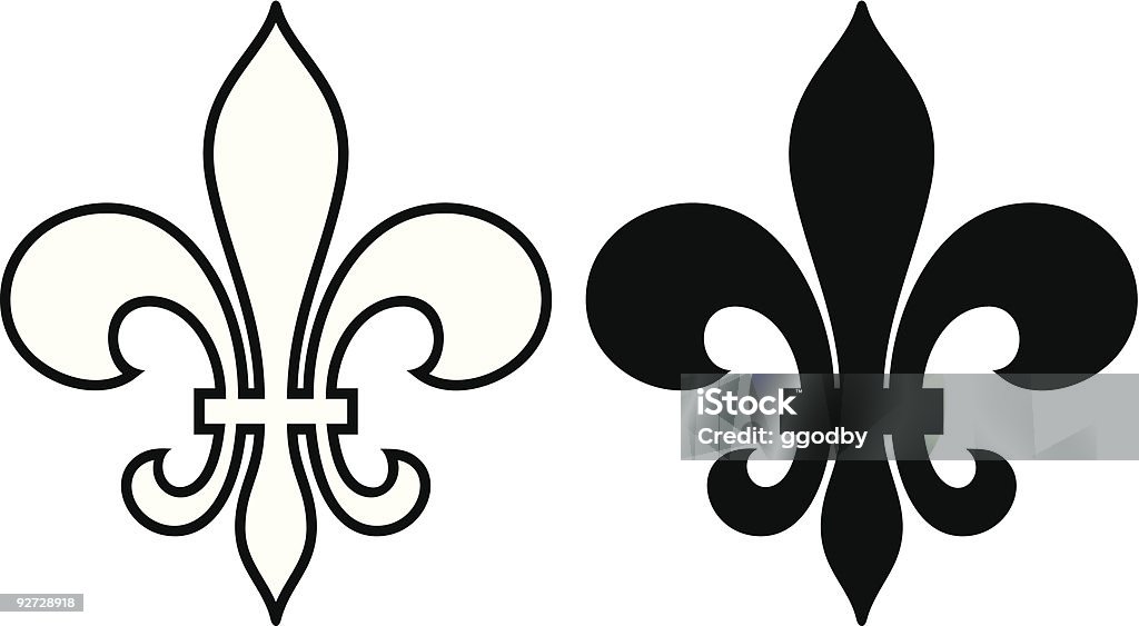 Salón Fleur de lis - arte vectorial de Flor de lirio libre de derechos