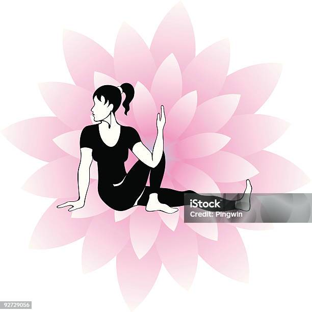 Yogaserie Xi Stock Vektor Art und mehr Bilder von Aerobic - Aerobic, Aquatisches Lebewesen, Eine Frau allein