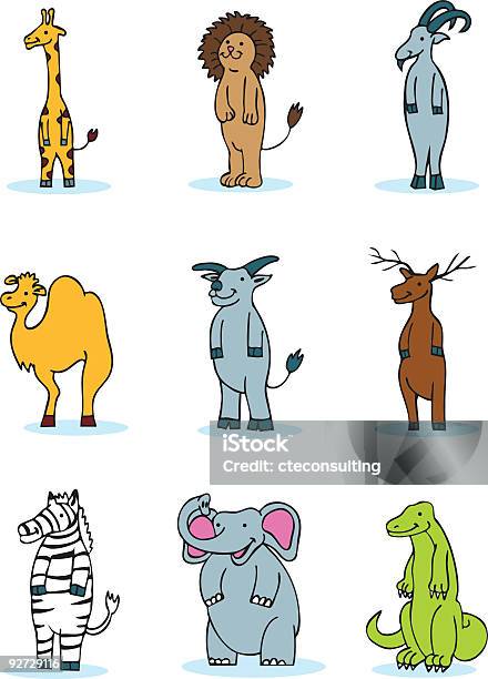 Cartoon Tiere Stock Vektor Art und mehr Bilder von Bulle - Männliches Tier - Bulle - Männliches Tier, Charakterkopf, Comic - Kunstwerk