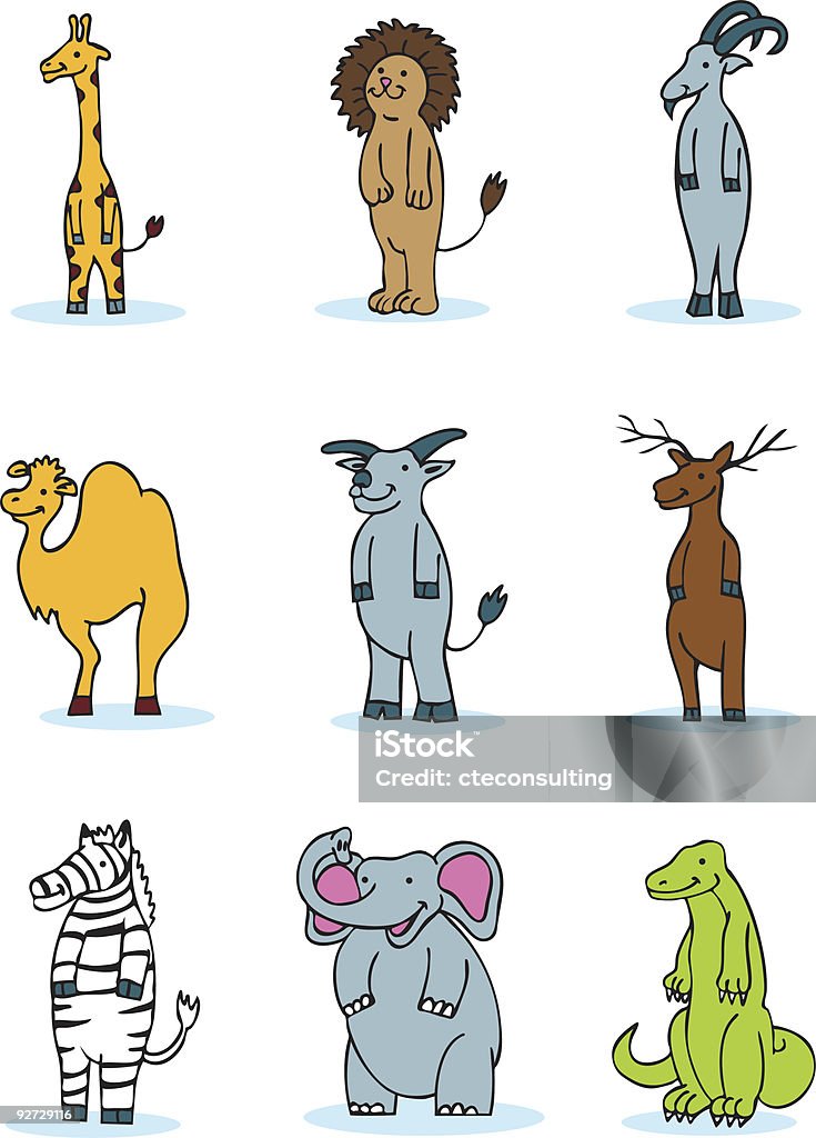 Fumetto di animali - arte vettoriale royalty-free di Animale