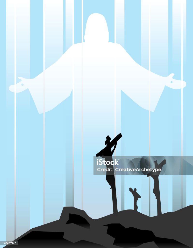 Воскресение из мёртвых - Векторная графика Иисус Христос роялти-фри