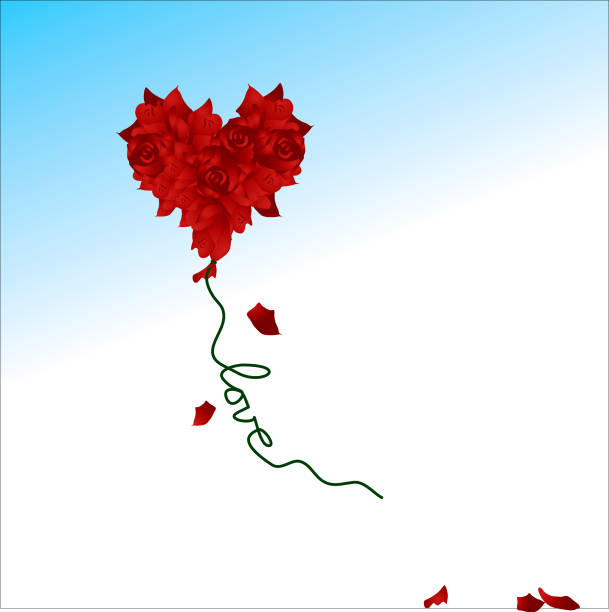 love balloon vector art illustration