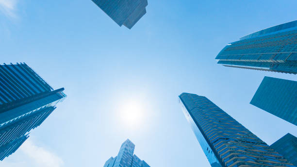 istock perspective exterior pattern blue glass wall modern buildings 927293198
