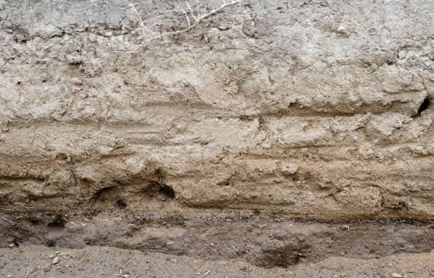 istock closeup layers of soil and rock texture 927293272