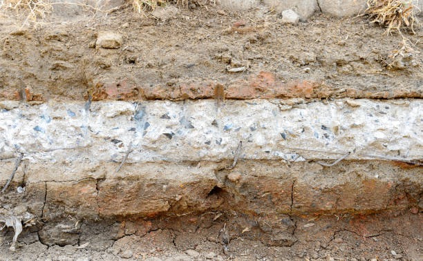 istock closeup layers of soil and rock texture 927293278