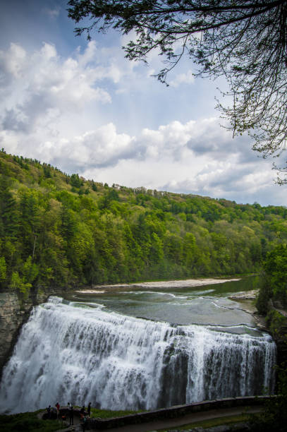 Letchworth State Park Lower Falls Letchworth State Park Lower Falls rochester new york state stock pictures, royalty-free photos & images