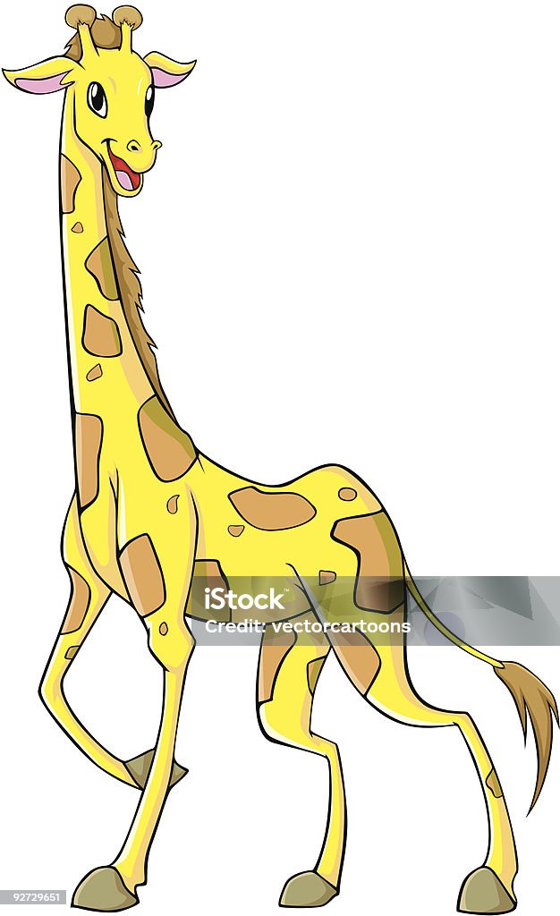 Szczęśliwy Giraffe - Grafika wektorowa royalty-free (Bez ludzi)