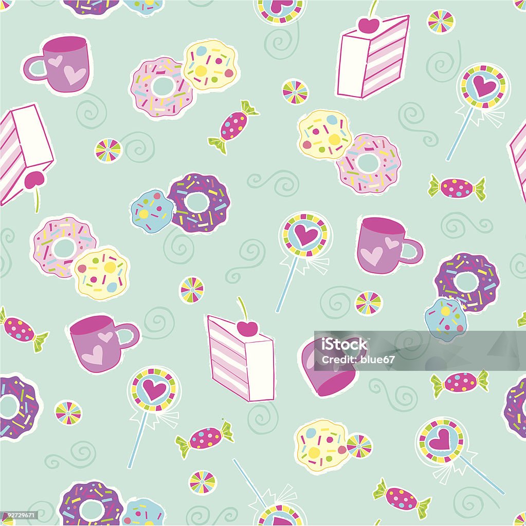 Dessert Repeat Pattern Desserts And Sweets Seamless Repeat Pattern Stock Illustration ...