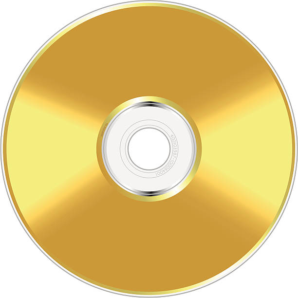 goldene cd - cd rom stock-grafiken, -clipart, -cartoons und -symbole