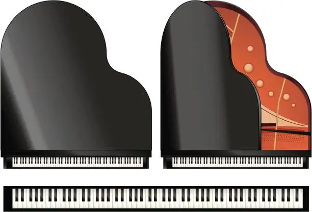 Vector illustration of Piano (vector)