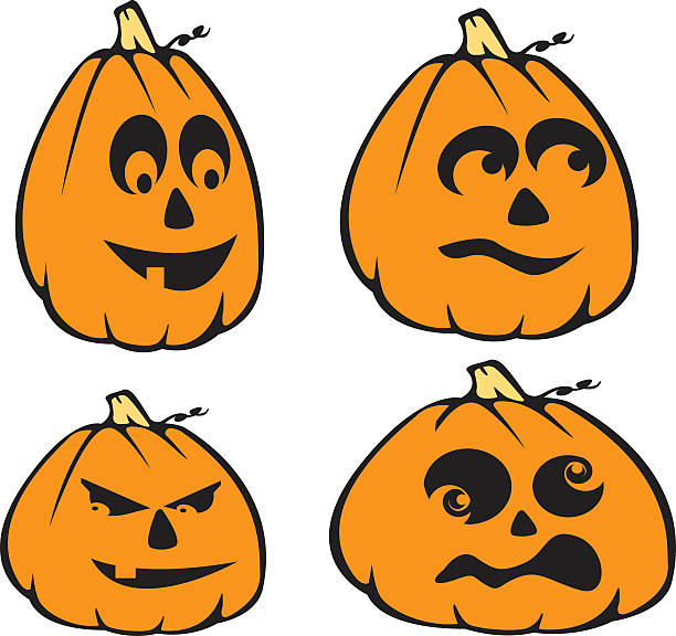 Pumpkins vector art illustration