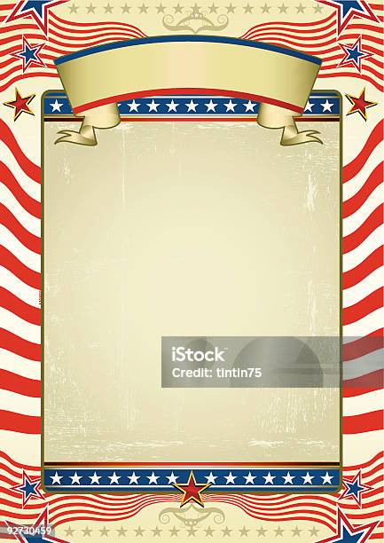 Traditional American Background Stock Illustration - Download Image Now - American Culture, Backgrounds, Border - Frame