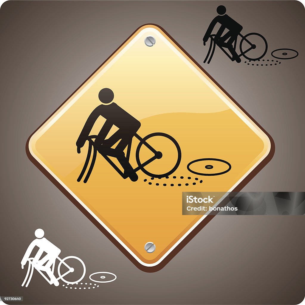 Deporte incidente, la bicicleta - arte vectorial de Abstracto libre de derechos