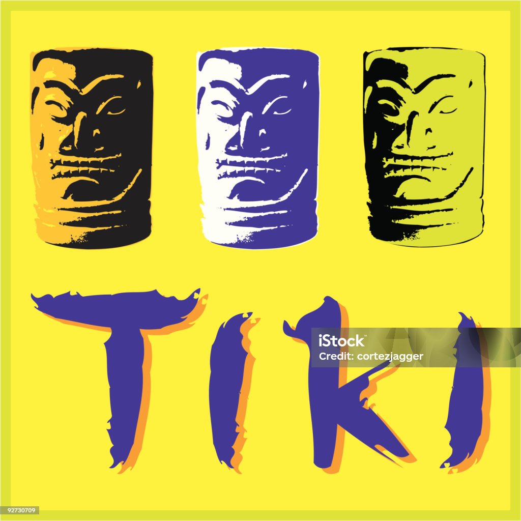 Trois Tikis&nbsp;! (illustration - clipart vectoriel de Culture hawaïenne libre de droits