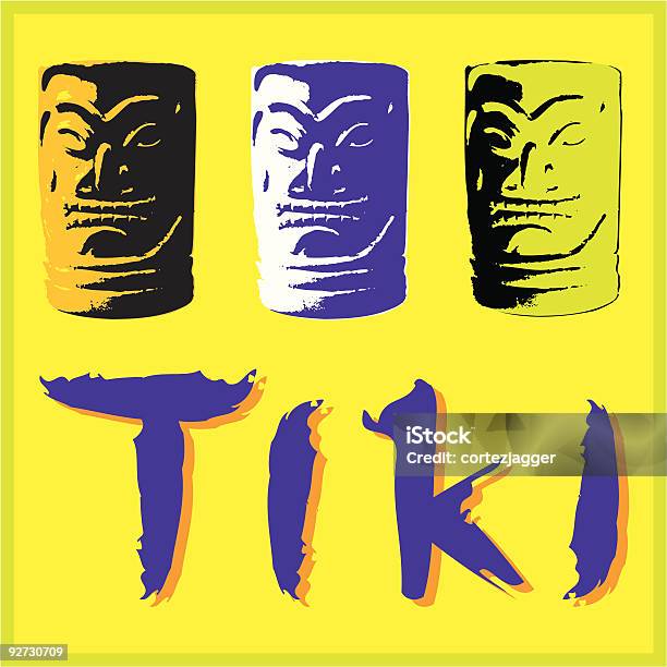 Trois Tikisnbsp Illustration Vecteurs libres de droits et plus d'images vectorielles de Culture hawaïenne - Culture hawaïenne, Dieu, Idole