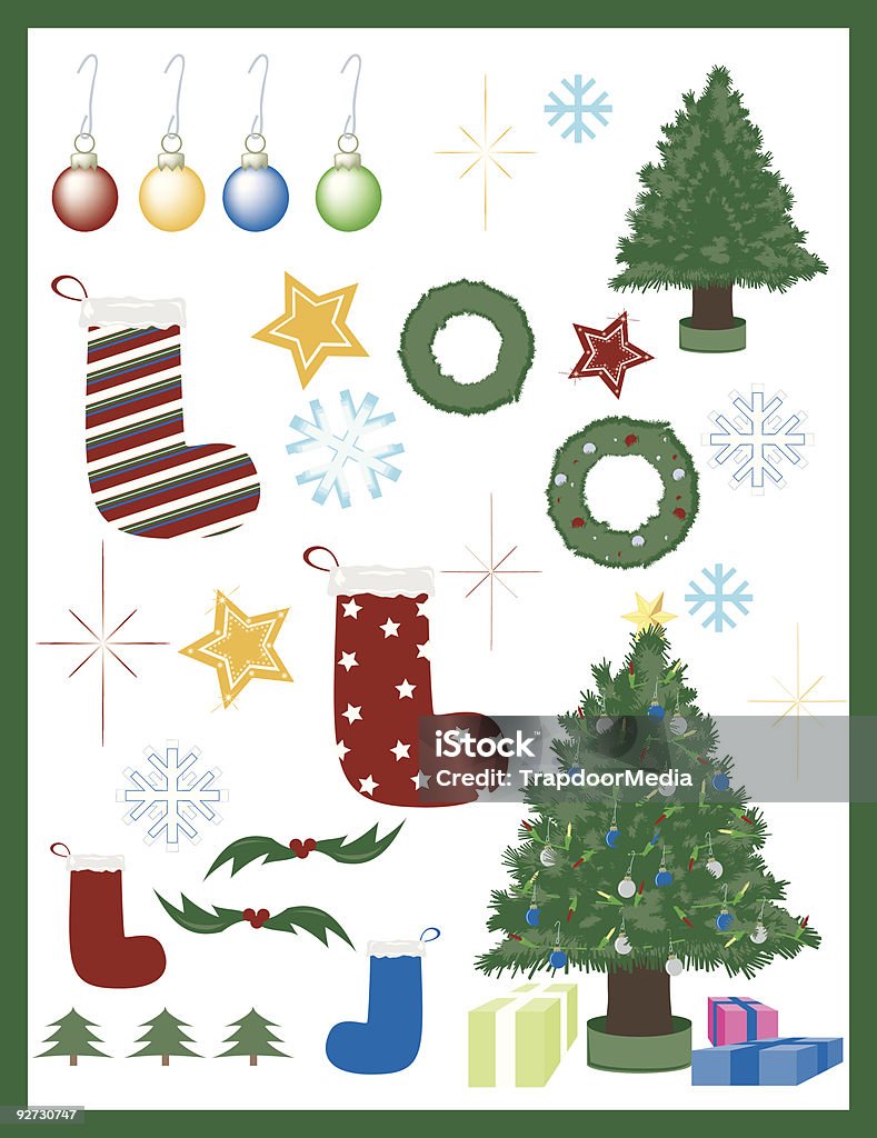 Elementi di Natale - arte vettoriale royalty-free di Icona