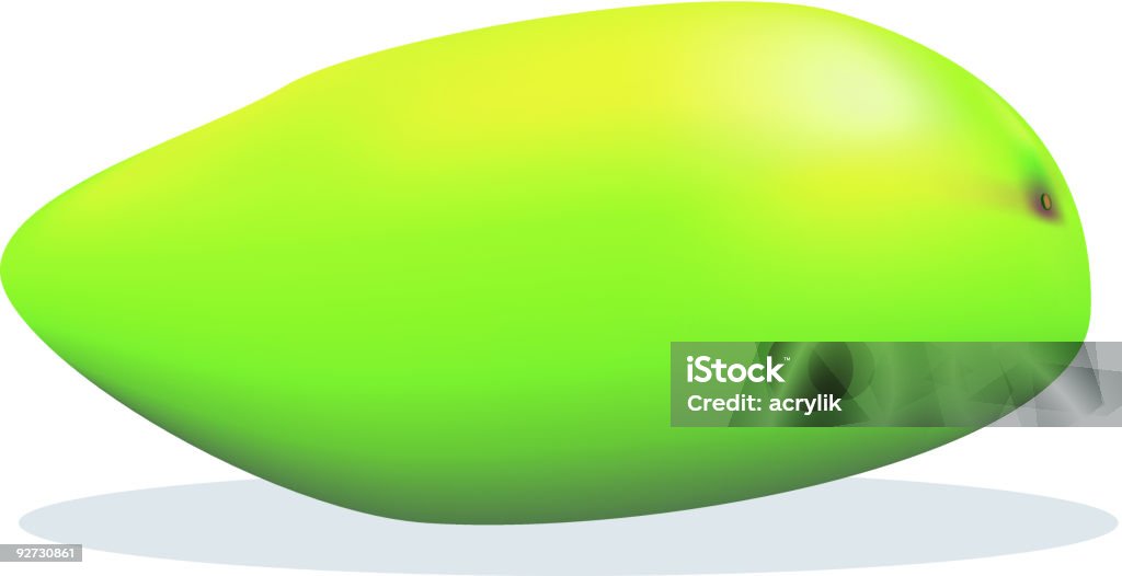 Зеленый манго Векторные значки - Векторная графика Без людей роялти-фри