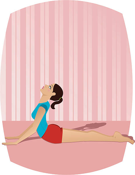 Bhujangasana di yoga - illustrazione arte vettoriale