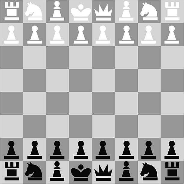 Digital illustration of a chessboard vector art illustration