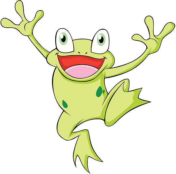 ilustrações de stock, clip art, desenhos animados e ícones de feliz rã-gigante - american bullfrog amphibian animal bullfrog