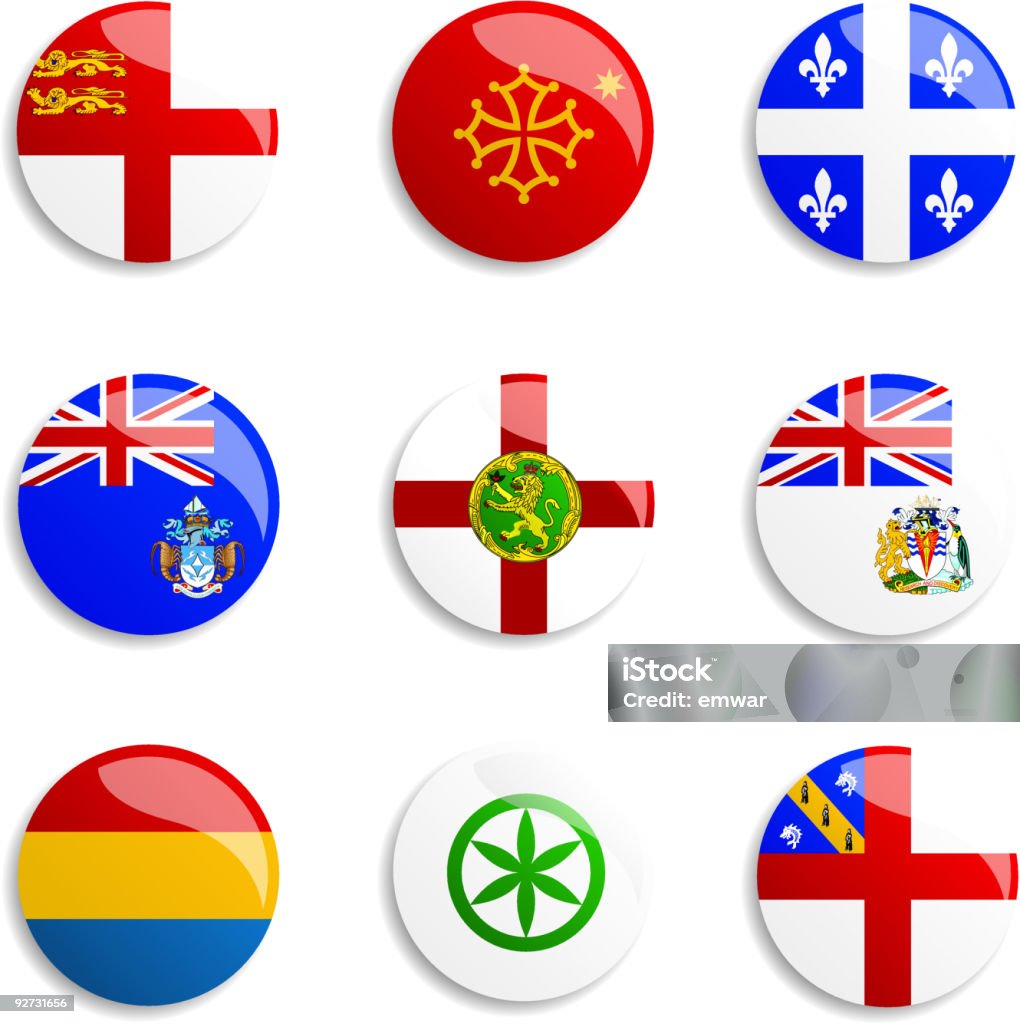 Botones de bandera mundo - arte vectorial de Francia libre de derechos