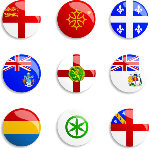 ilustrações, clipart, desenhos animados e ícones de bandeira botões mundo - flag british flag england push button