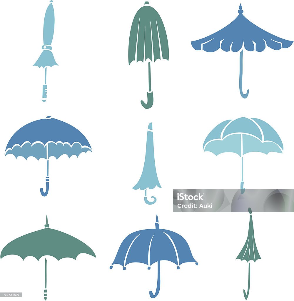Зонтики - Векторная графика Без людей роялти-фри
