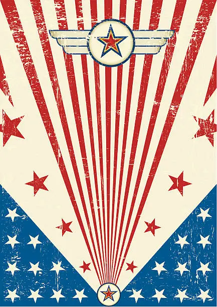 Vector illustration of Patriotic scratch poster