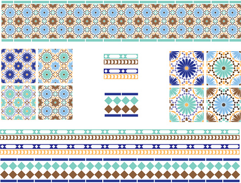 Moorish, Spanish Andalusian Tiles