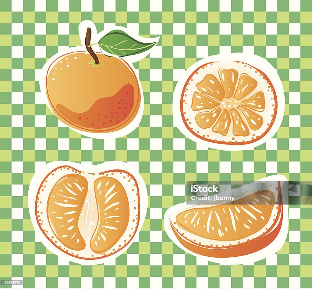 Orange  Checked Pattern stock vector