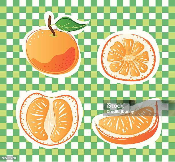 Orange Stock Illustration - Download Image Now - Checked Pattern, Circle, Citrus Fruit