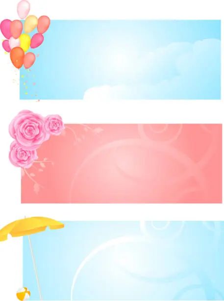 Vector illustration of Banners with three different design