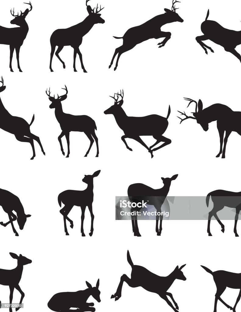 Buck Silhouette Stock Illustration - Download Image Now - Deer, In  Silhouette, Stag - iStock