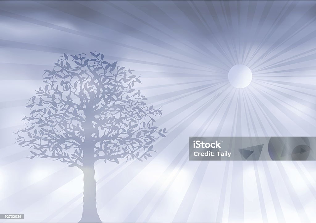 Ghostly серебряный дерево - Векторная графика Аура роялти-фри