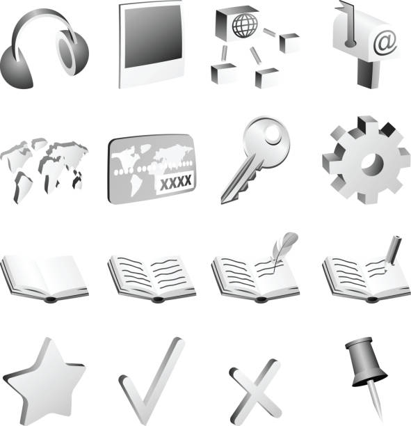 ilustraciones, imágenes clip art, dibujos animados e iconos de stock de b & w icono de conjunto. - fully unbuttoned audio