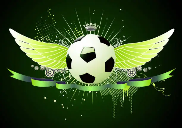 Vector illustration of football emblem