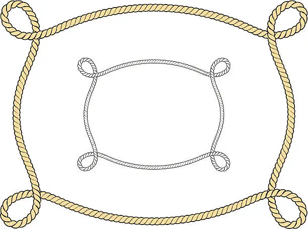 Vector illustration of Vector Rope Border/Frame