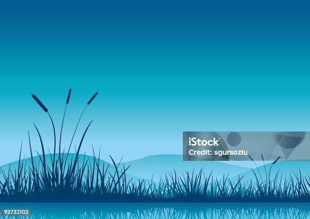 Marshland Early Morning Stock Illustration - Download Image Now - Marsh, Lake, Vector