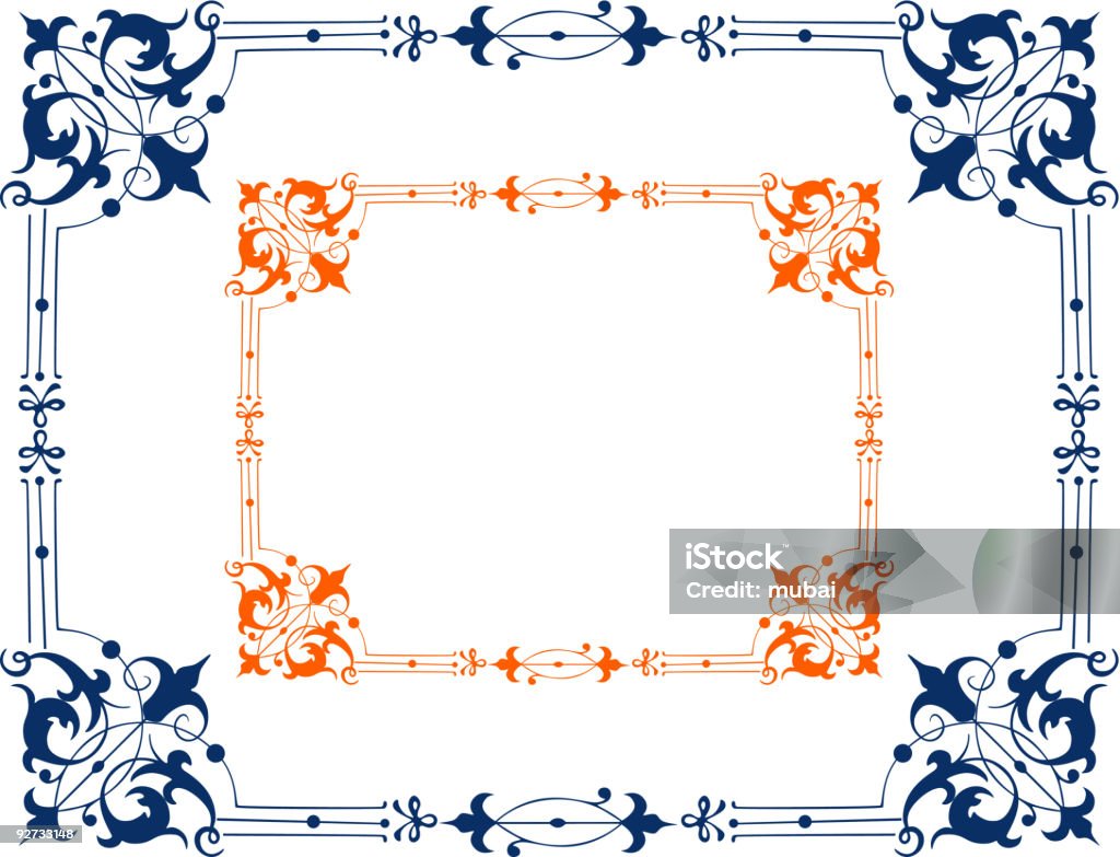 Cornice decorativa - arte vettoriale royalty-free di Angolo - Forma