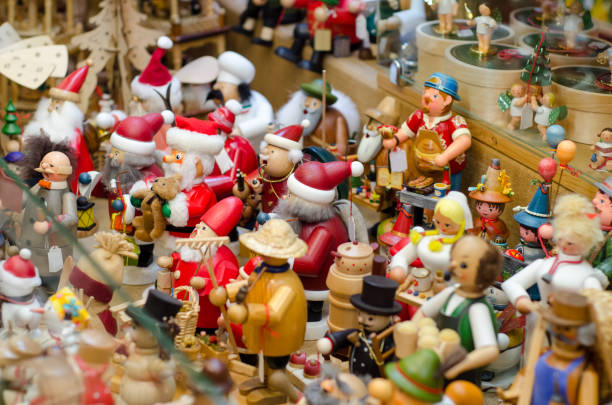 Christmas toys in market.