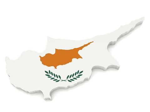 Cyprus flag map