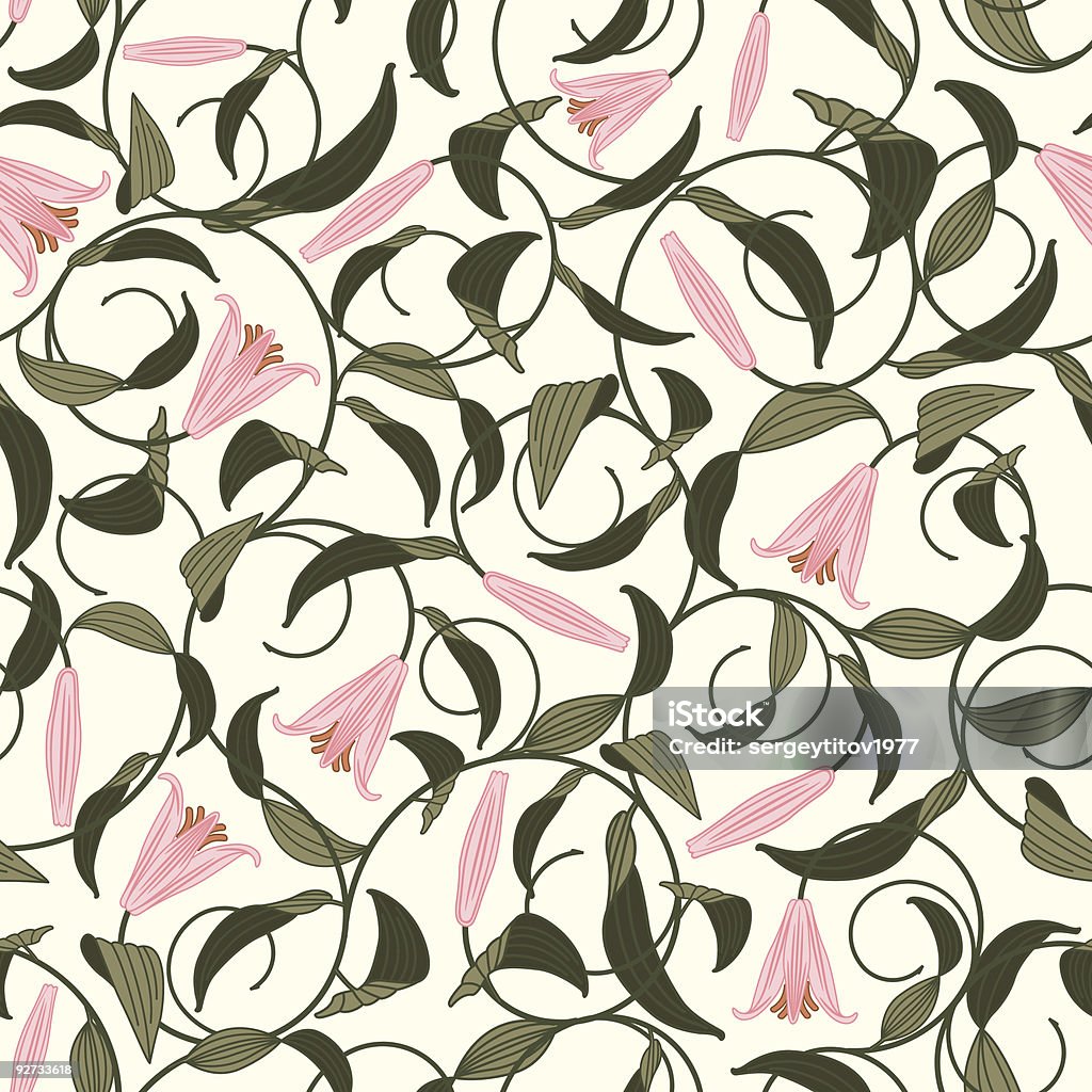 lily in stile moderno - arte vettoriale royalty-free di Botanica