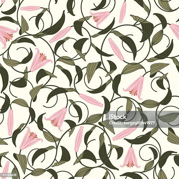 Lily In Stile Moderno - Immagini vettoriali stock e altre immagini di Botanica - Botanica, Colore verde, Composizione verticale