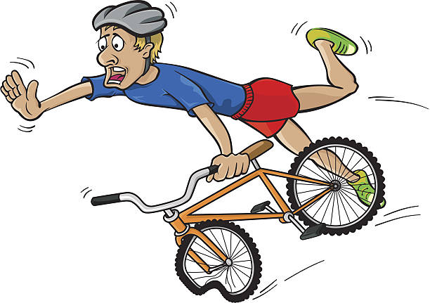 Cycling Crash Stock Illustration - Download Image Now - Bicycle, Cycling,  Mountain Biking - iStock