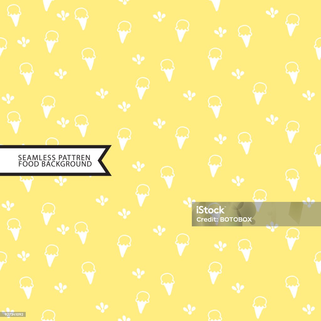 Yellow Food Pattern Food Seamless Pattern Doodle Pattern Yellow Background Stock ...